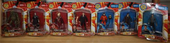 Doctor Who - Character Options - poseable action figures; 18 carded blister packs and latter boxed (19)